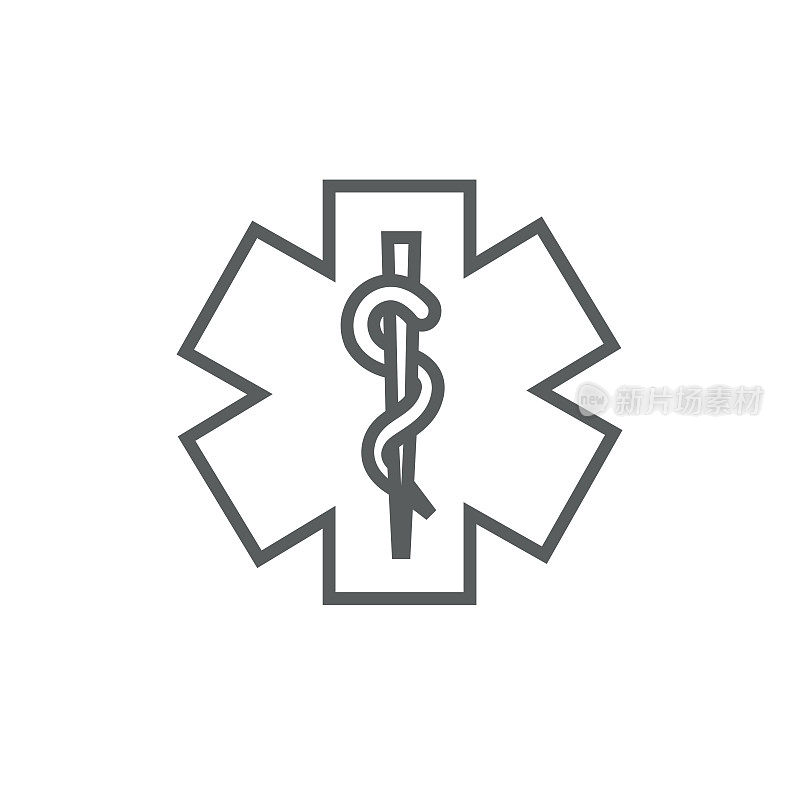 Medical symbol line icon